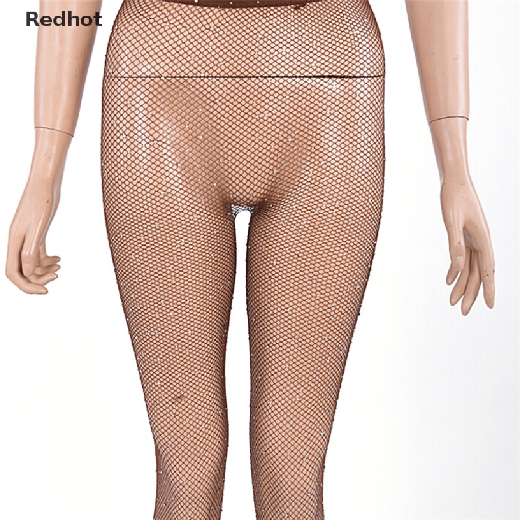 &lt; Redhot &gt; Quần Tất Lưới Đính Đá Pha Lê Mới Cho Nữ Giảm Giá