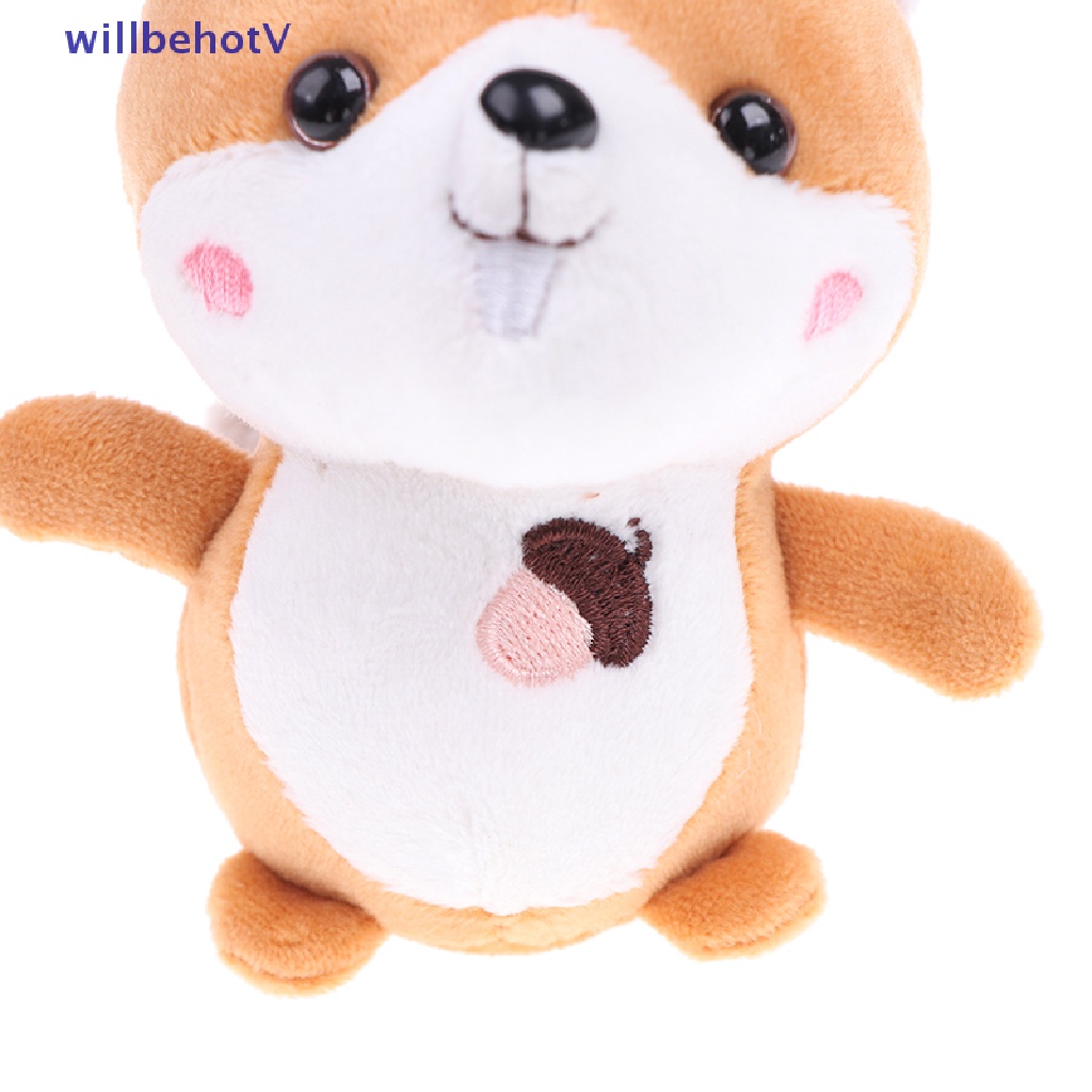[WillbehotV] Móc Khóa Hình Chú Sóc Nhồi Bông Mini Trang Trí Đuôi Ngoại Cỡ [Mới]