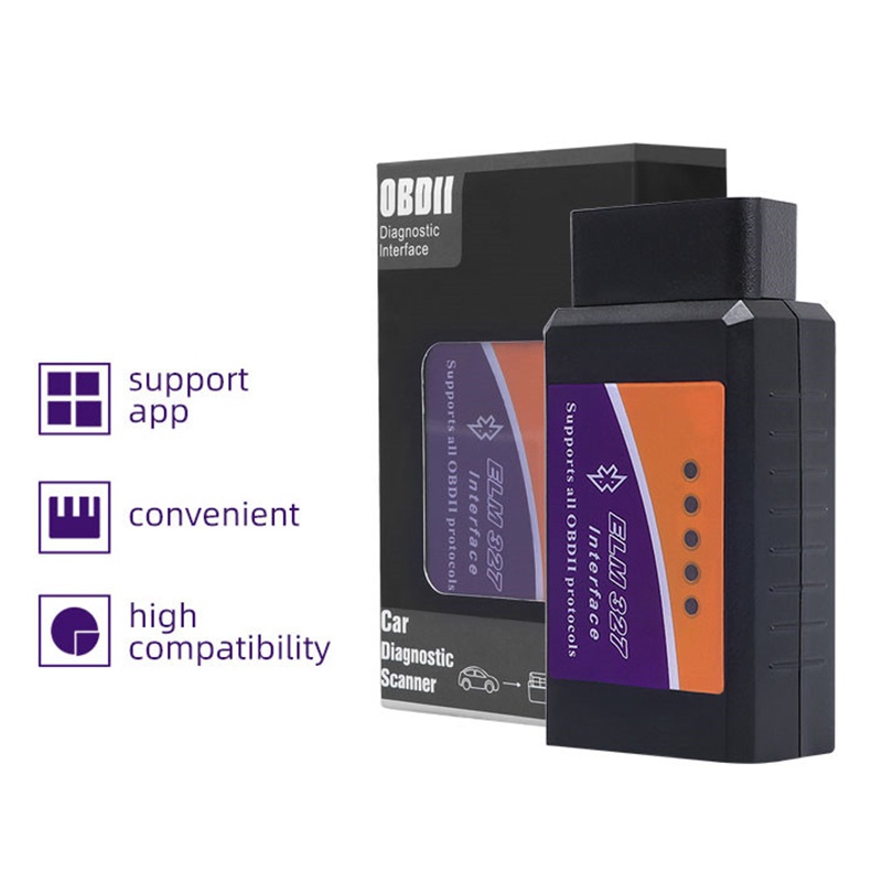 Máy Quét Bluetooth Mini Obd2 Pro Obdii Elm327 Obd2 V2.1 Obd 1Set Có Nắp Chắn Bùn Trước Và Sau Cho Xe Hơi