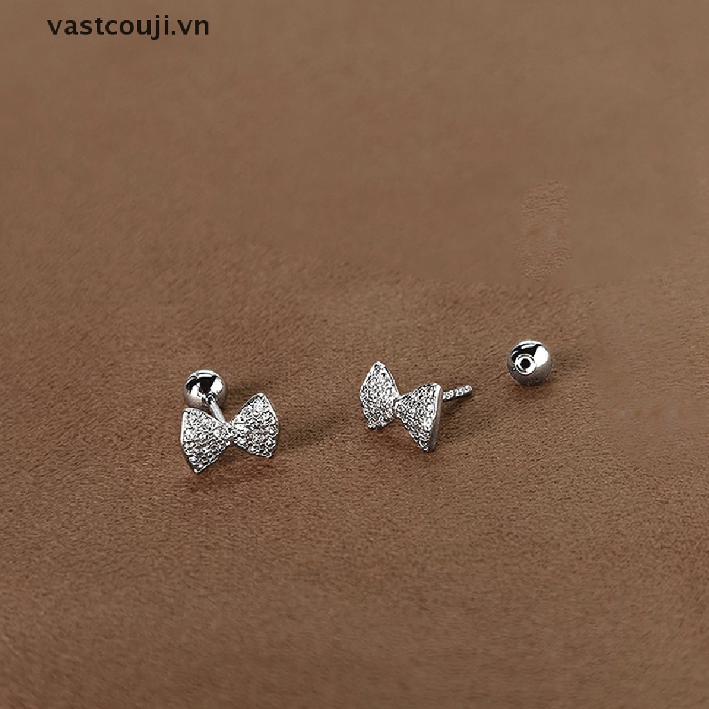 1 Đôi Khuyên Tai Nữ Đính Nơ Xinh Xắn