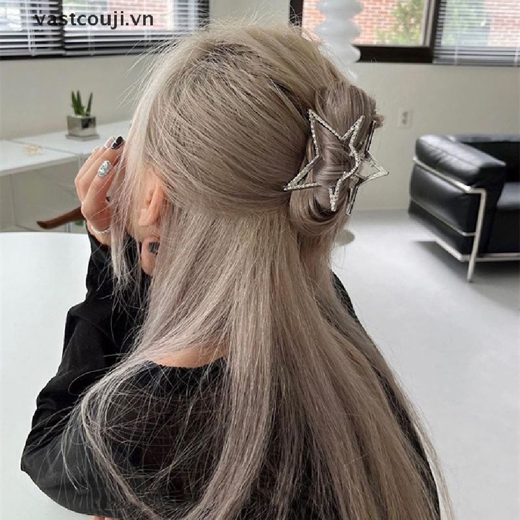 Kẹp Tóc Hình Ngôi Sao Năm Cánh Rỗng Phong Cách Harajuku Nhật Bản Ngọt Ngào Cho Nữ VASTJI Y2k VN