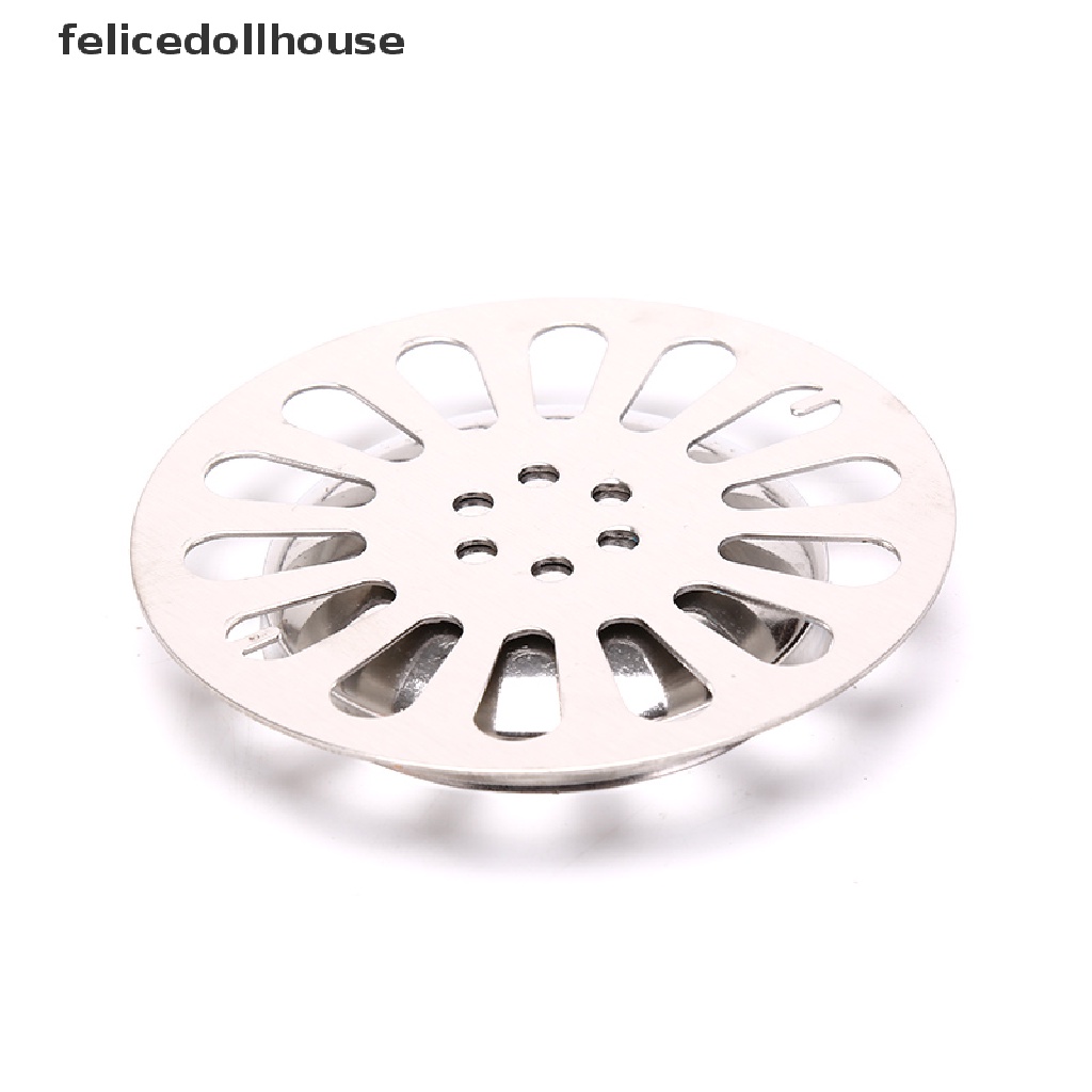 1 Nắp Đậy Cống Thoát Nước Sàn Nhà Bằng Inox Hình Tròn Chống Tắc Nghẽn