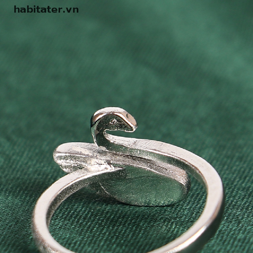 TATER Adjustable White Swan Open Ring Knitg Crochet Metal Loop Sewing Accessories VN