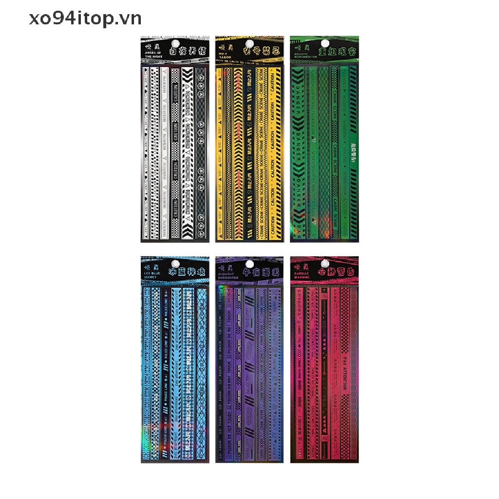 Xoitop Set 2 Miếng Dán Hình Trái Tim Cảnh Báo Dùng Trang Trí Sổ Tay Nhật Ký DIY