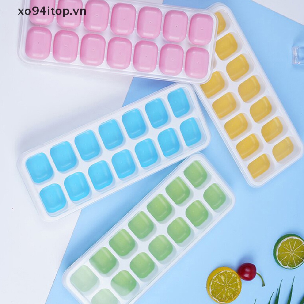 Xoitop 1 Khuôn Silicon Làm Đá 14 Ô Vuông DIY