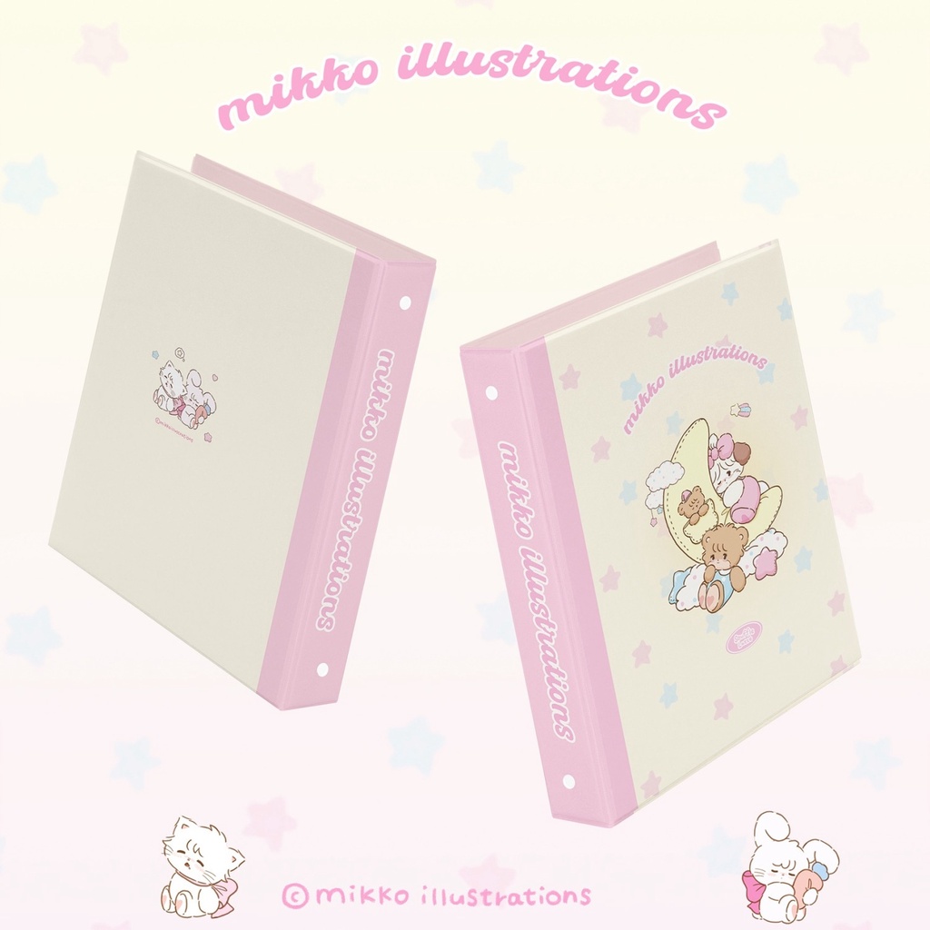 Sổ Đựng Ảnh Polaroid Star Chasing 10cm 16.6cm Khổ A5 Họa Tiết Gấu Mặt Trăng Dễ Thương