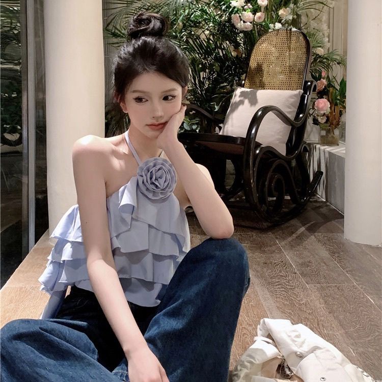 Áo Hai Dây Dáng Ôm Ngắn Phong Cách Thời Trang Mới 2023