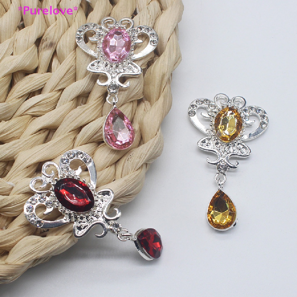 Trâm Cài Tóc Hình Bướm Bằng acrylic Màu Bạc DIY Mới