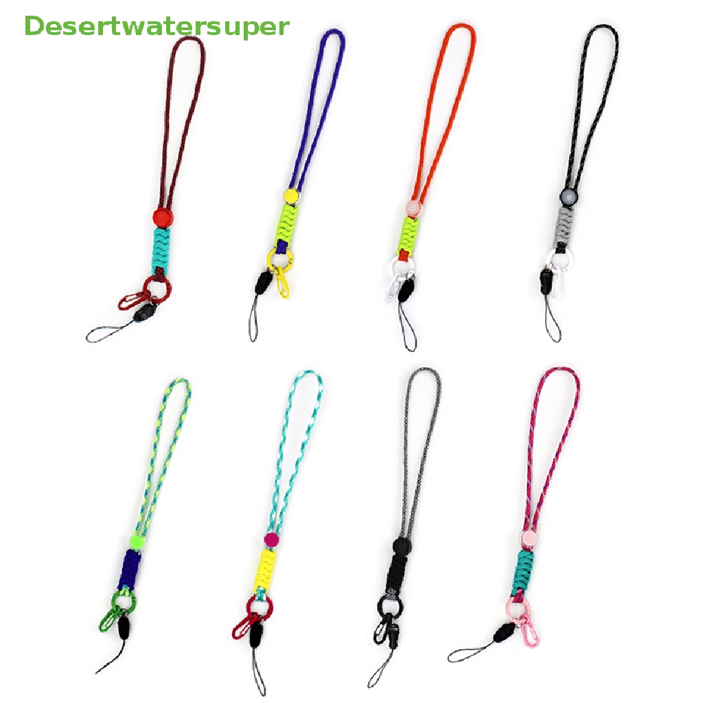Dsvn Dây Đeo Điện Thoại Ngắn Dạng Móc Khóa Có Thể Điều Chỉnh Chống Thất Lạc al Dệt Kim Hai Màu Nóng Bỏng