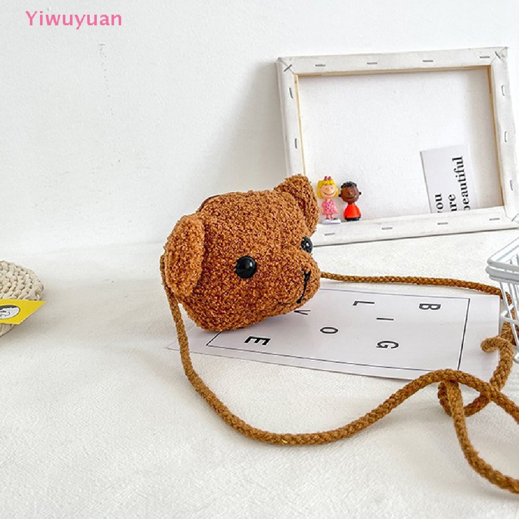 Túi Đeo Chéo Hình Gấu Nhồi Bông Dễ Thương Cho Bé Mới