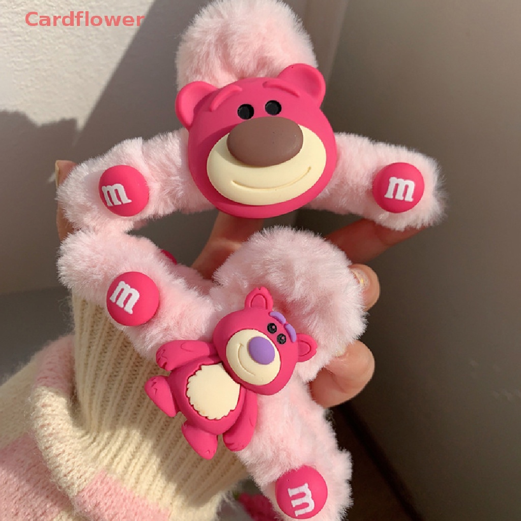 < Cardflower > Kẹp Tóc Hoạt Hình Gấu Dâu Tây Ba Chiều Dễ Thương Trang Điểm Mặt Cho Nữ Và Bé Gái Mới