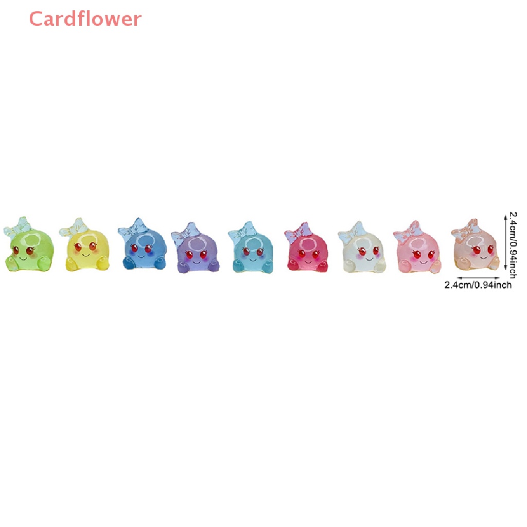 Bộ 5 Phụ Kiện Mặt Dây Chuyền Hình Hoạt Hình Ba Chiều Bằng Nhựa Phát Sáng Dễ Thương Trang Trí DIY Mới