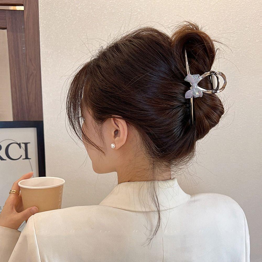 Kẹp Tóc Đuôi Ngựa Hình Nơ Đơn Giản Cá Tính Cho Nữ