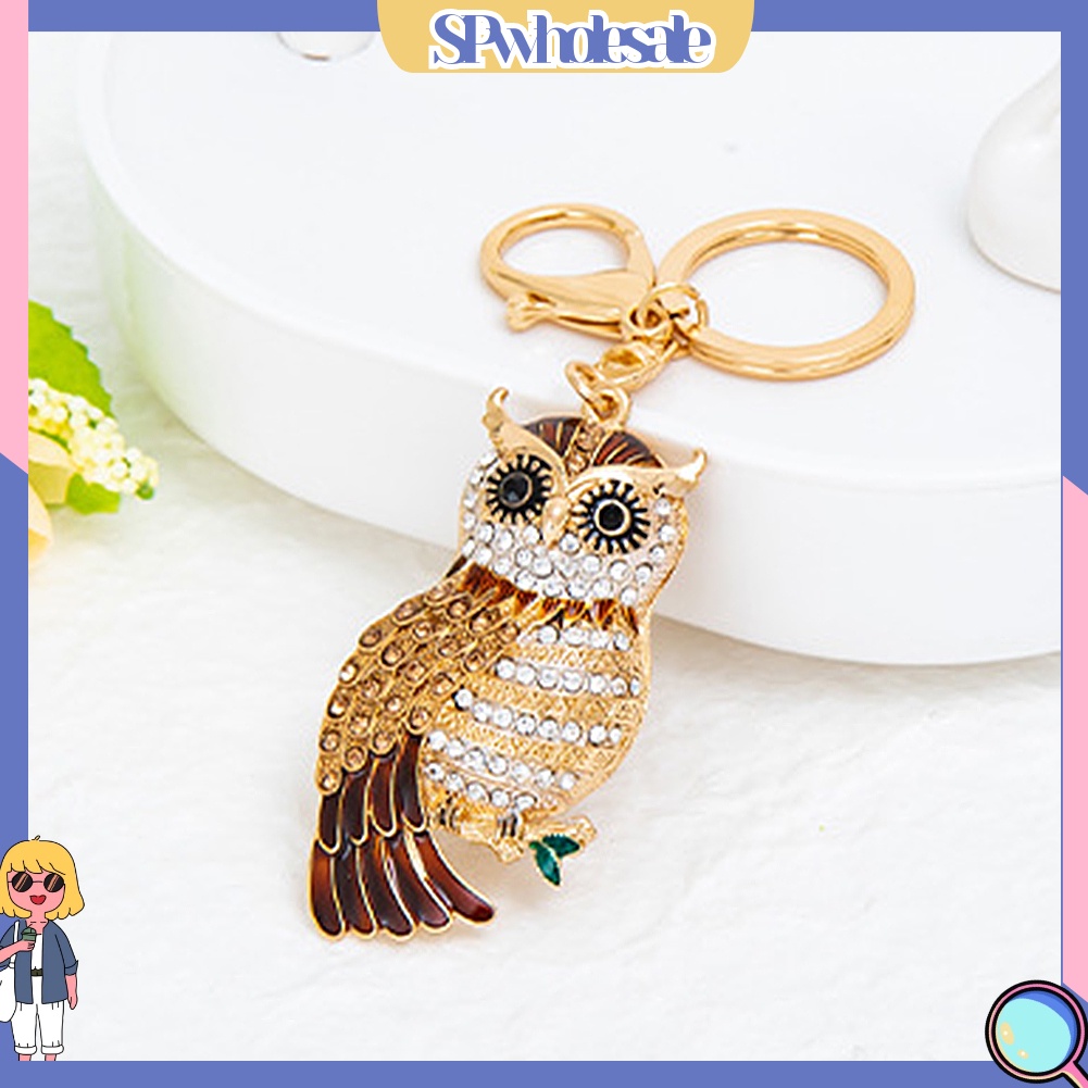 <SPwholesale> Móc Khóa Hình Cú Mèo Đính Đá Dễ Thương