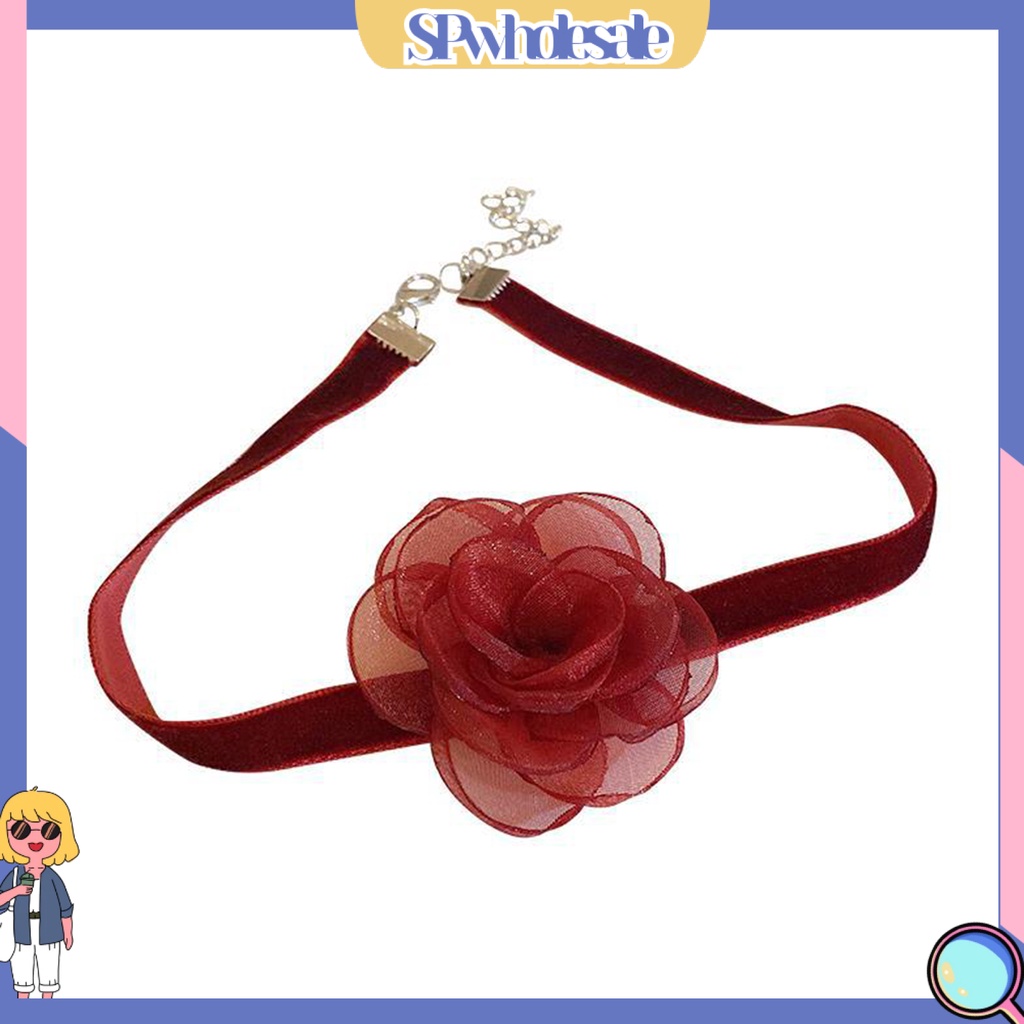 <SPwholesale> Vòng Cổ Choker Dây Ruy Băng Dài Màu Trơn Có Thể Điều Chỉnh Khóa Tôm Hùm Dễ Phối Đồ Thanh Lịch Cho Nữ