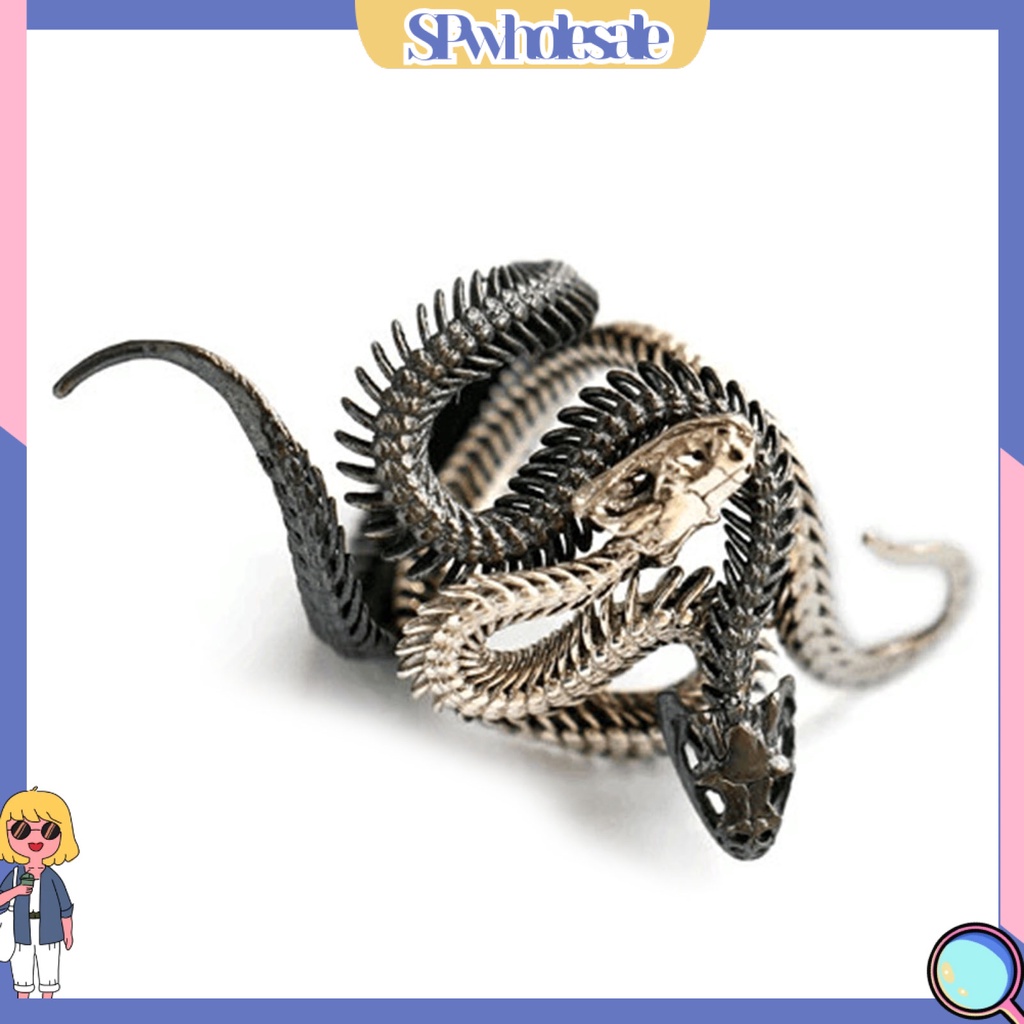 <SPwholesale> Set 2 Nhẫn Đồng Hình Rắn Nhiều Màu Sắc Thời Trang Cho Nam