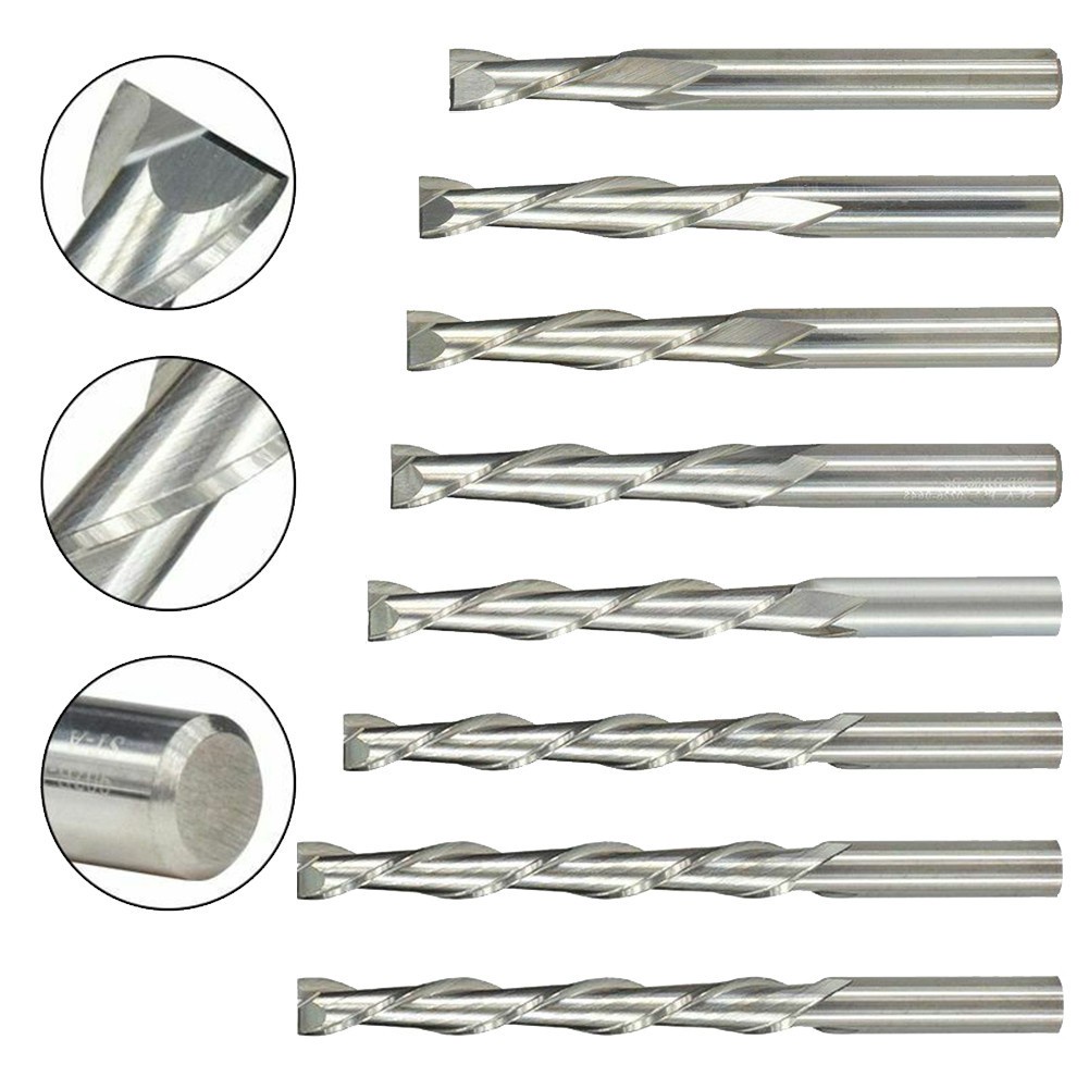 Mũi Phay Xoắn Ốc 6mm 2 Rãnh Cắt Gỗ Chuyên Dụng