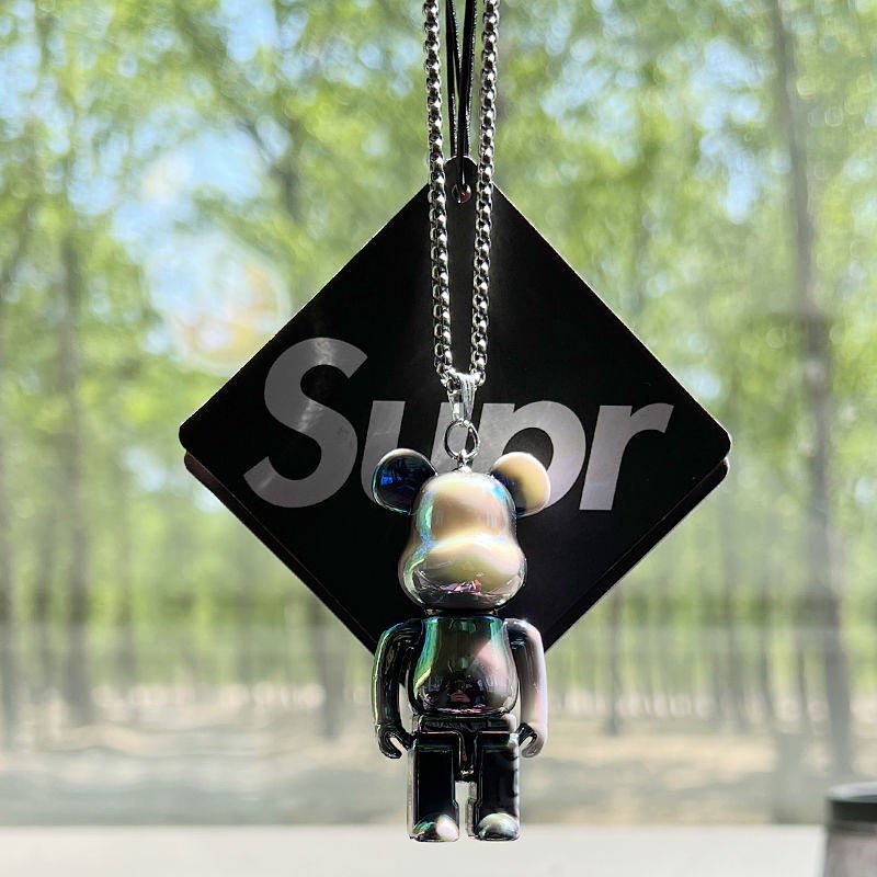 2023 New Cute Violent Bear Automobile Hanging Ornament Car Interior Rearview Mirror Pendant Trending Cartoon Special Decoration Pendant 9wBA