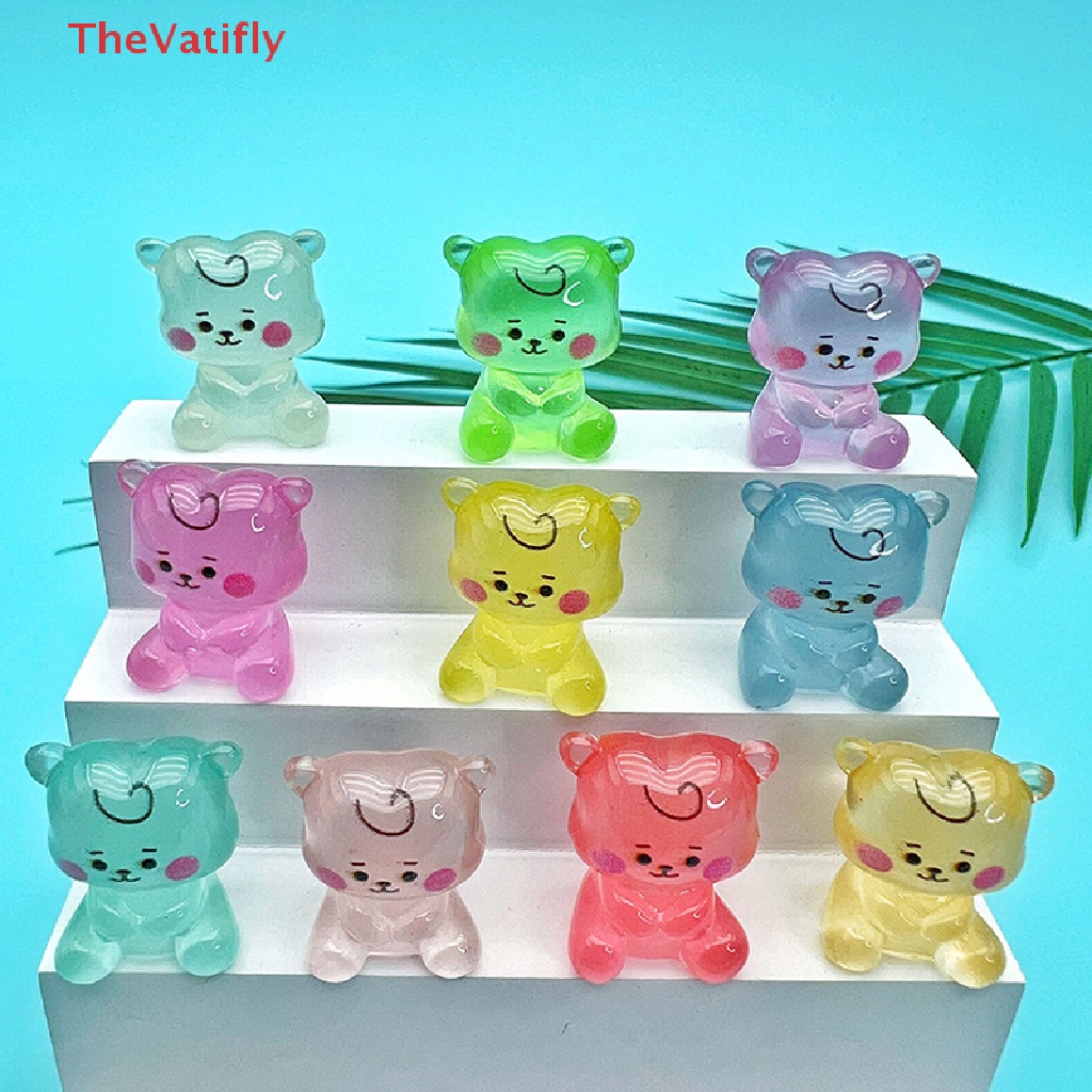 [Thevalifly] 1 Chú Cừu Mini Bằng Nhựa Phát Sáng Trong Bóng Tối Trang Trí Tiểu Cảnh