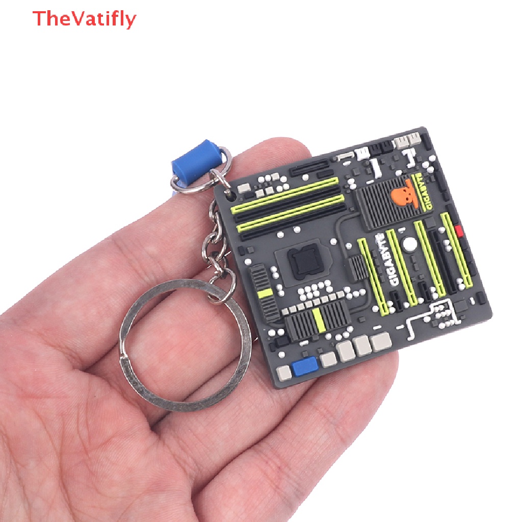 [Thevalifly] Móc Khóa Hình Bo Mạch Chủ Mini Sáng Tạo Phụ Kiện Ô Tô