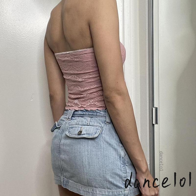 Áo Ống Cổ Thuyền Phối Ren Hoa 1O1 Dành Cho Nữ