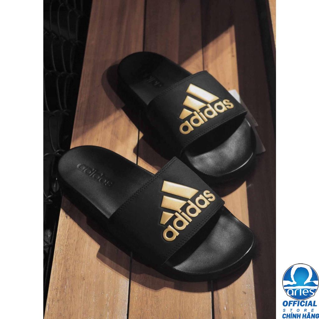 Dép adidas comfort plus Logo thẻ treo chip từ RFID hãng bịch niêm phong, công nghệ Cloudfoam siêu êm - Aries Sốp
