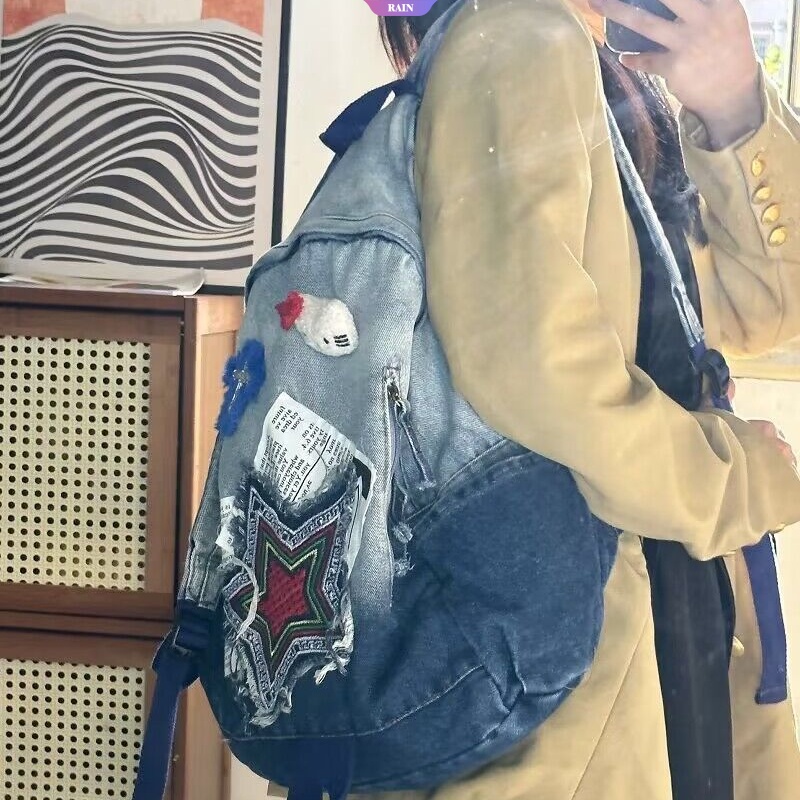 Balo Đựng Laptop Cỡ Lớn In Họa Tiết Sanrio Hello Kitty Phong Cách Hip Hop Thời Trang Cho Nam Và Nữ Y2k