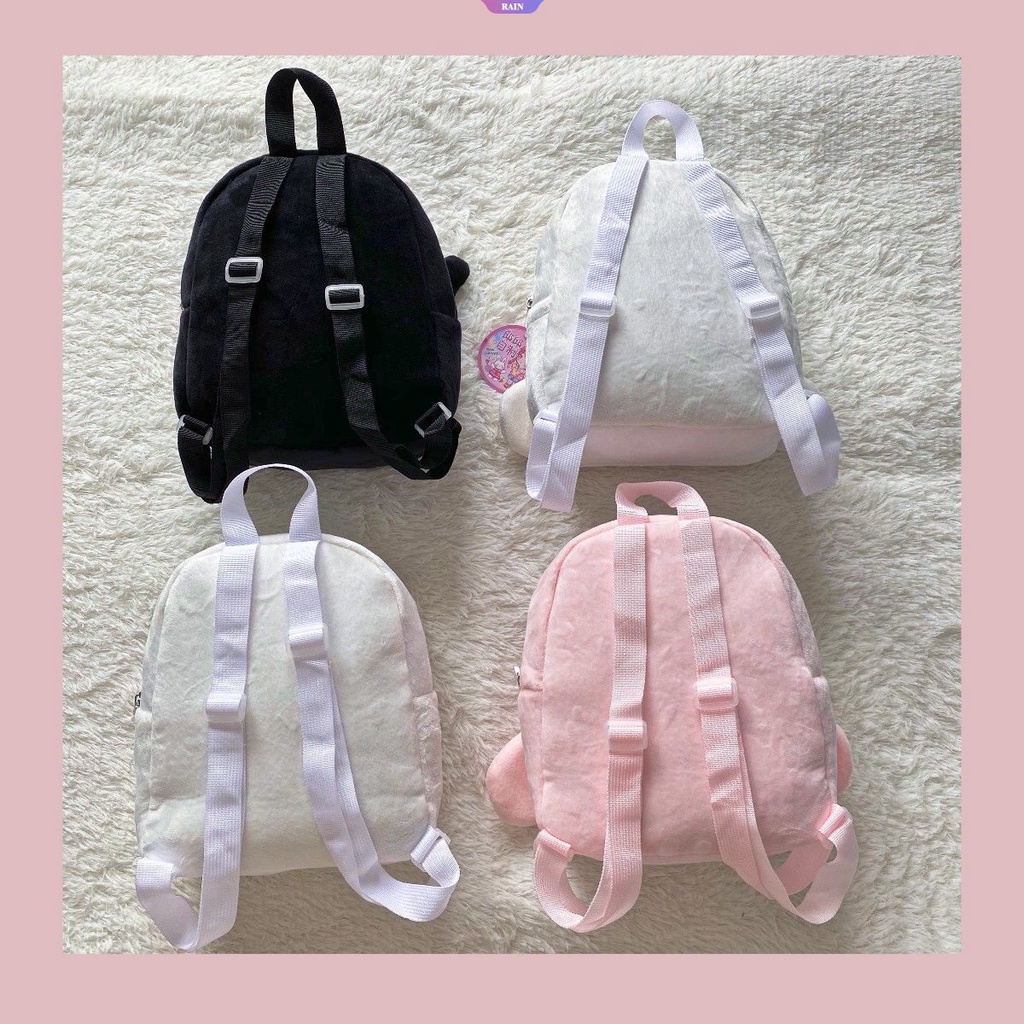 Ba Lô Đi Học Sức Chứa Lớn Họa Tiết Hoạt Hình Sanrio Hello Kitty Kuromi Cinnamoroll My Melody Có Khóa Kéo Phong Cách Nhật Bản