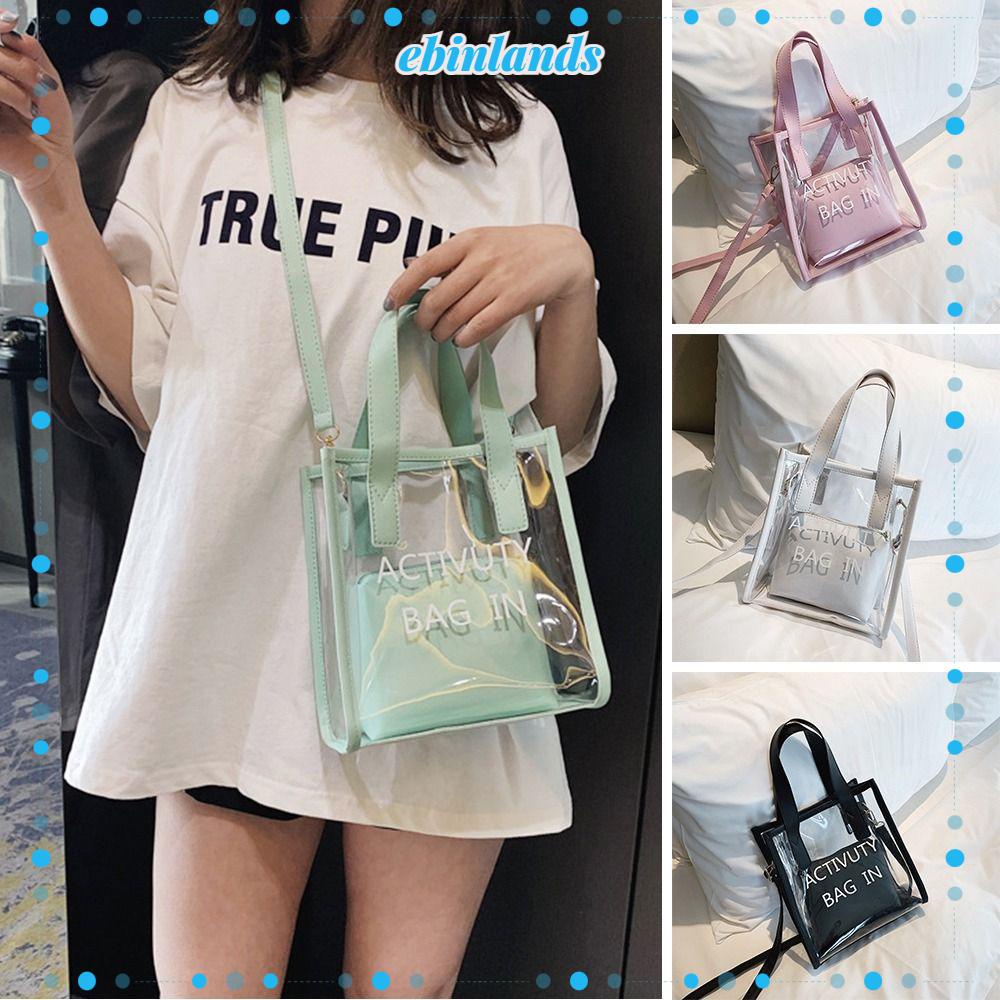 Túi Đeo Vai Bằng PVC Trong Suốt Thời Trang Phong Cách Châu Âu