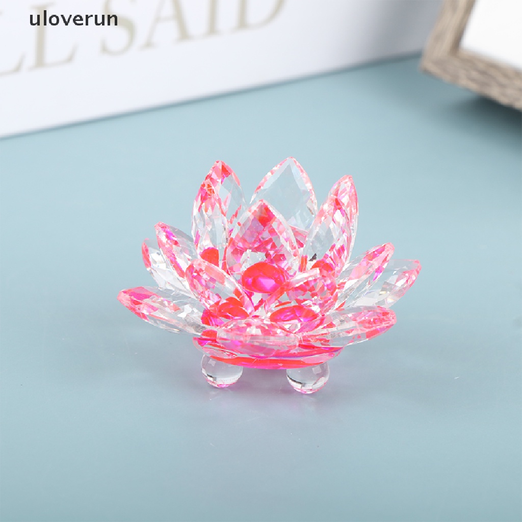 Tượng Hoa Sen Bằng Thủy Tinh 60mm Dùng Trang Trí