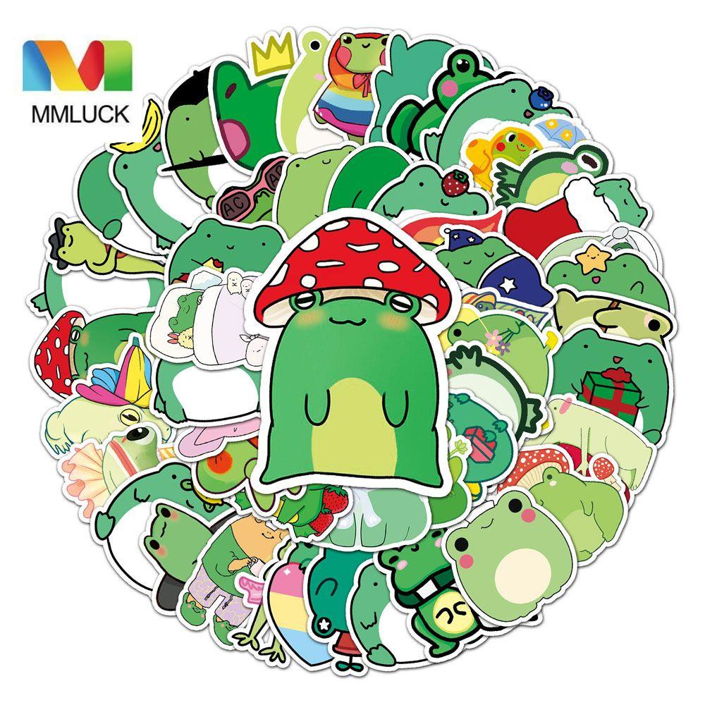 Miếng dán MMULCK hình chú ếch Anime Mini chống thấm nước trang trí vali / laptop / xe máy DIY