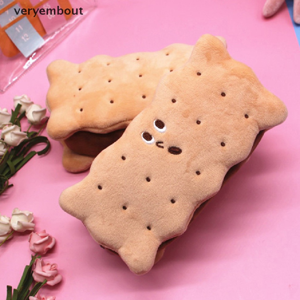 Hộp Bút Hình Bánh Quy Bằng Lông Nhung Dễ Thương Xinh Xắn