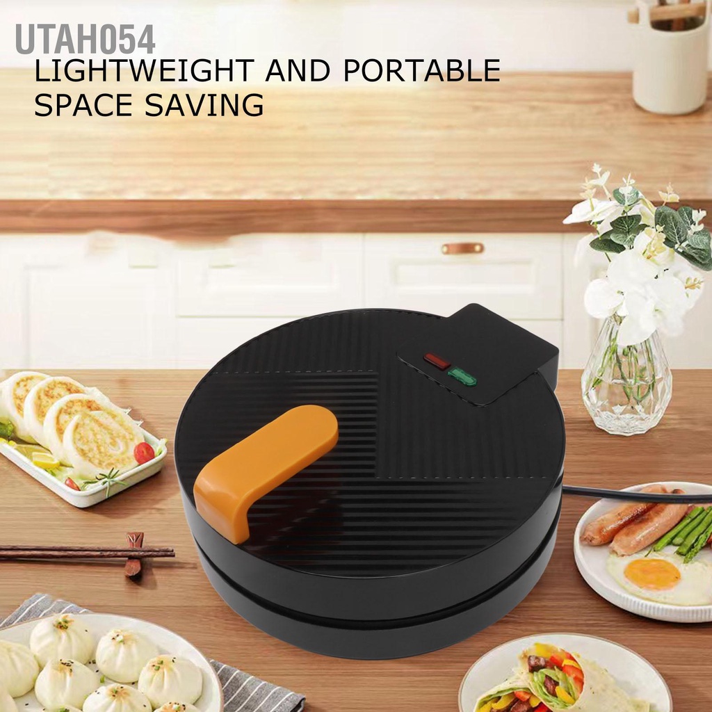 Utah054 Máy Làm Bánh Rán Mini Kim Loại Ép Điện 8 Lỗ Có Lớp Chống Dính Cho Món Tráng Miệng Bữa Sáng