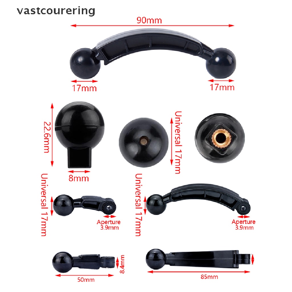 Đế Đỡ Điện Thoại Di Động Đầu Bi Kép 17mm Thông Dụng Cho Xe Hơi