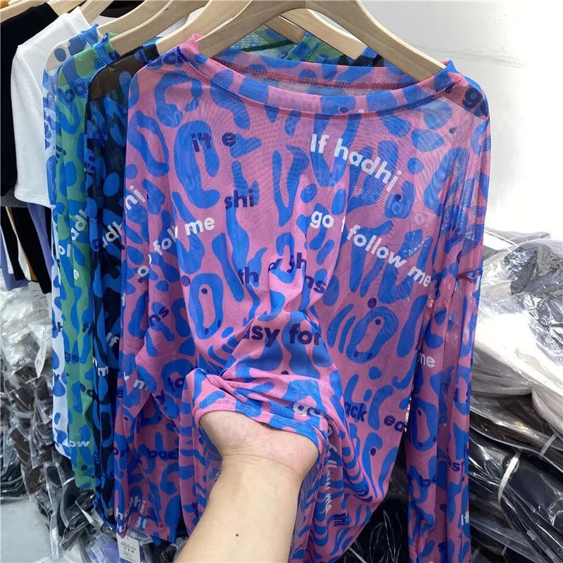 Áo Thun Tay Dài Cổ Tròn Mỏng Nhẹ Thời Trang Mùa Hè Mới 2023 Dành Cho Nữ