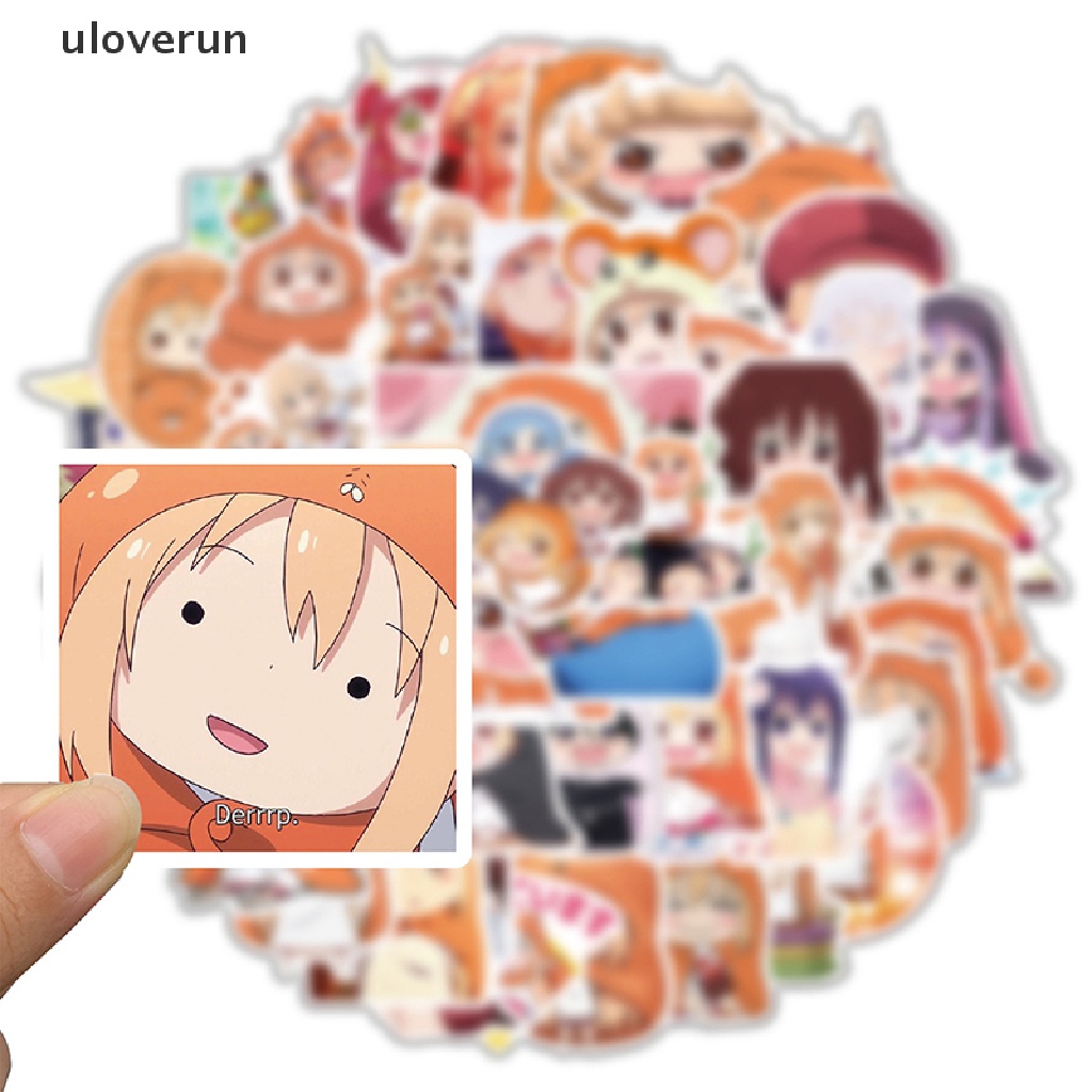 Uloverun 50 Cái Phim Hoạt Hình Anime Himouto! Miếng Dán Trang Trí Laptop / Xe Đạp Hình Umaru-chan Dễ Thương