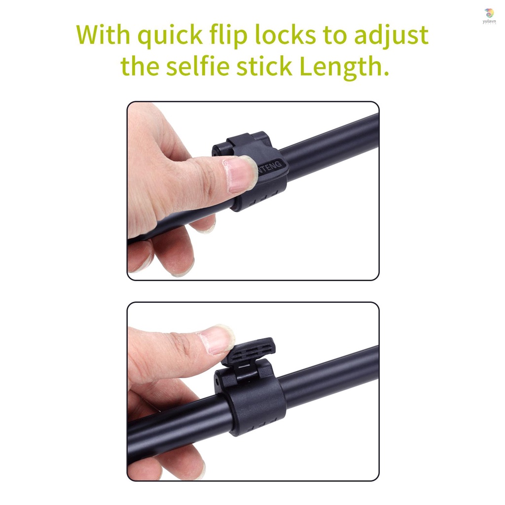 Gậy Tự Sướng yula) YUNTENG Cầm Tay Mở Rộng Bằng Hợp Kim Nhôm Có Thể Tháo Rời Với Giá Đỡ Điện Thoại Điều Khiển Không Dây BT Cho Camera Kỹ Thuật Số Nhỏ Ild