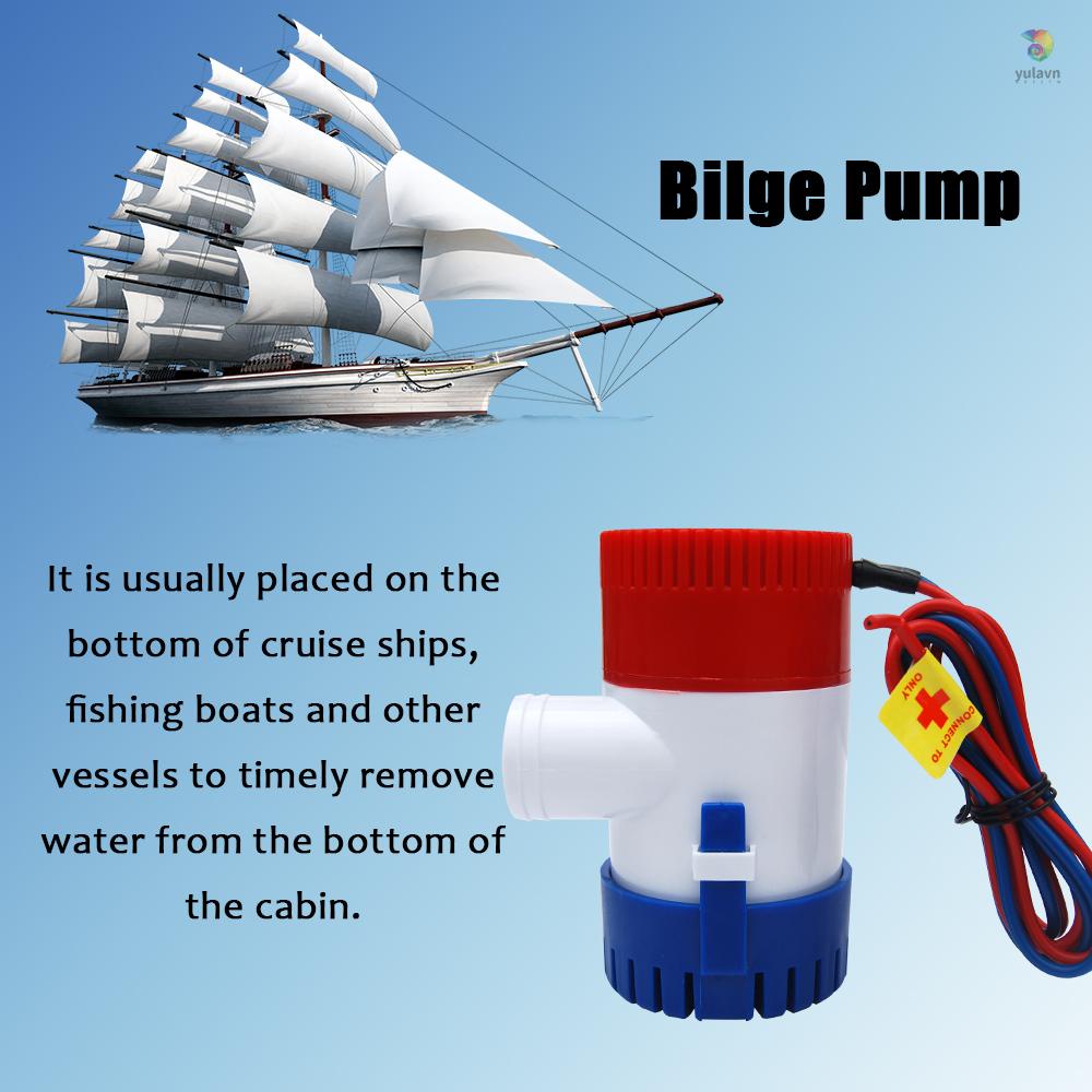 Máy Bơm Nước Bilge 1100Gph DC 12V Cho Động Cơ Thuyền