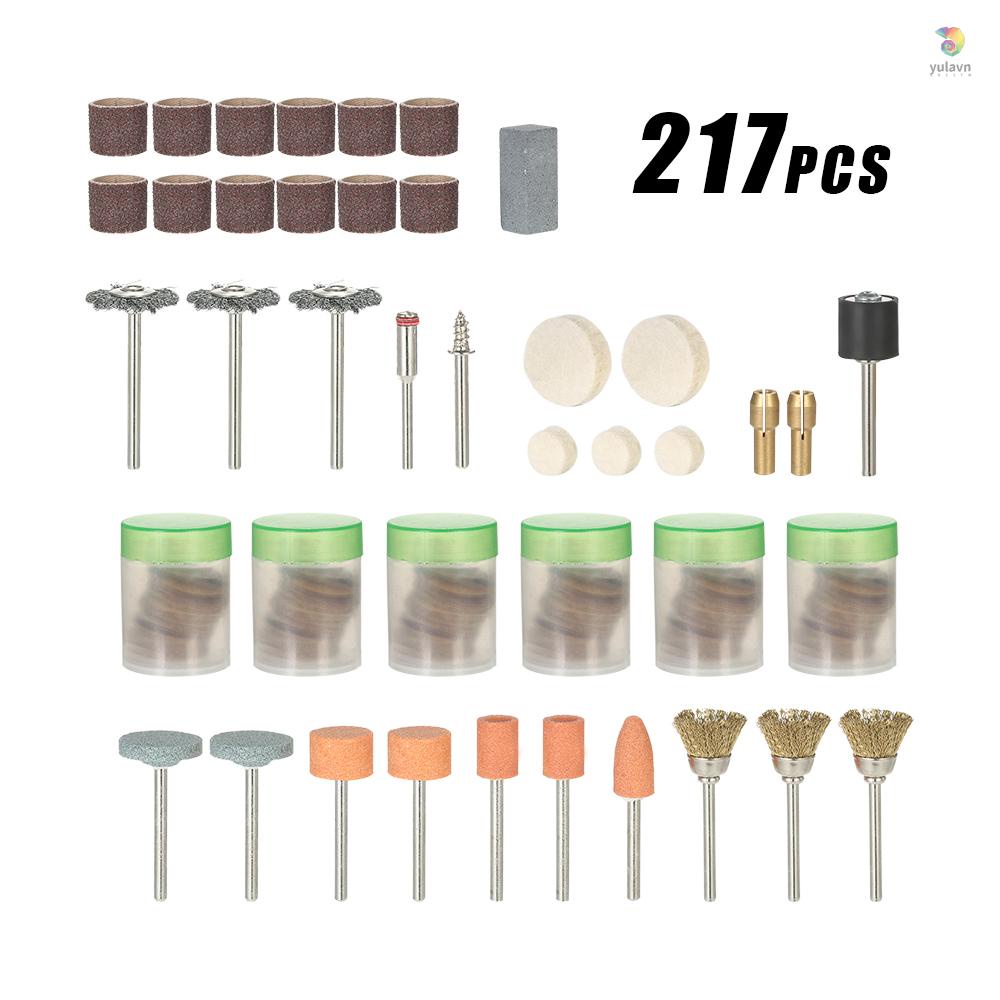 Bộ 217 Phụ Kiện Đầu Mài 1 / 8-inch Có Hộp Đựng Cho Máy Mài