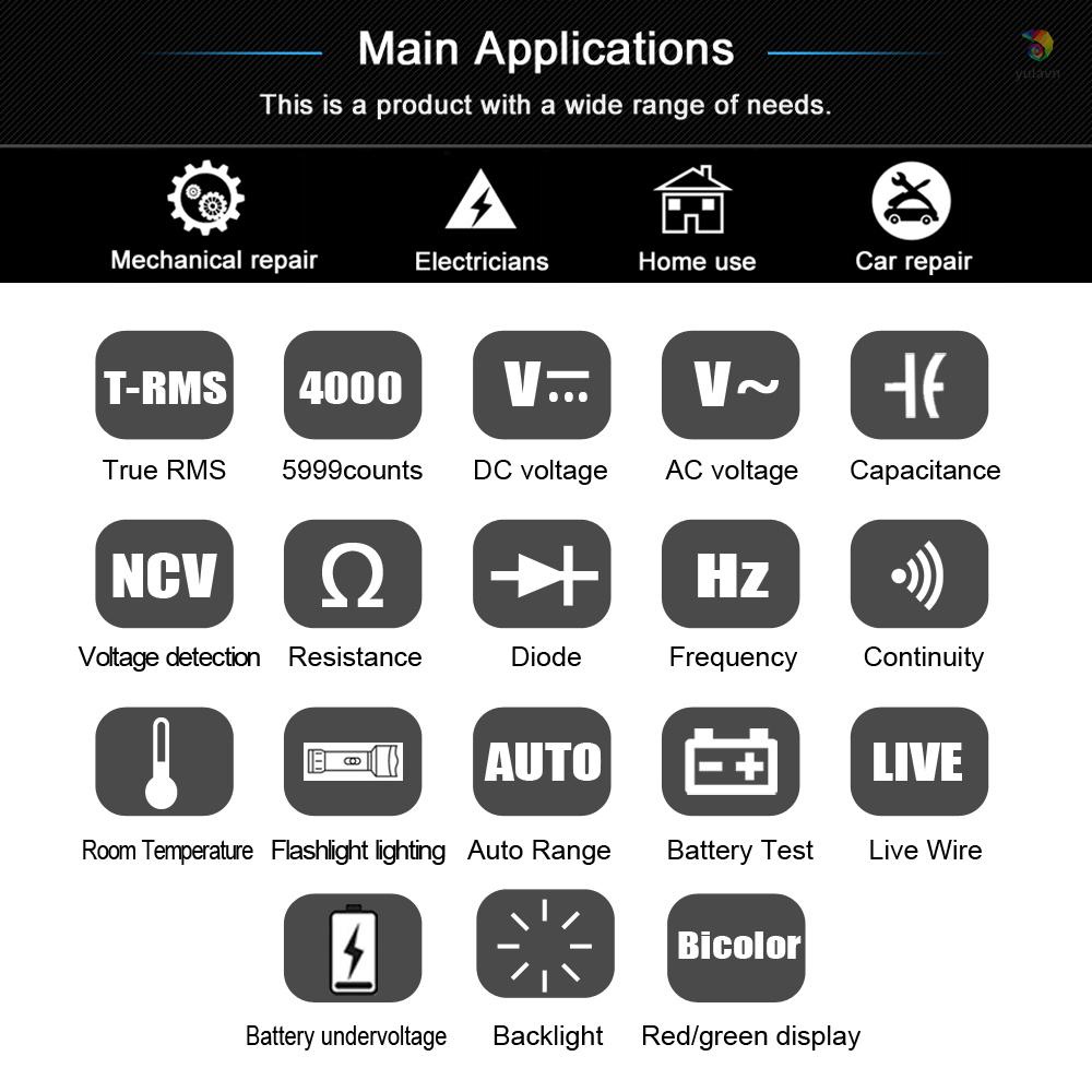 Vôn Kế Điện Tử Màn Hình Kỹ Thuật Số 1.9 Inch Dạng Bút Thử Điện Đa Năng NCV