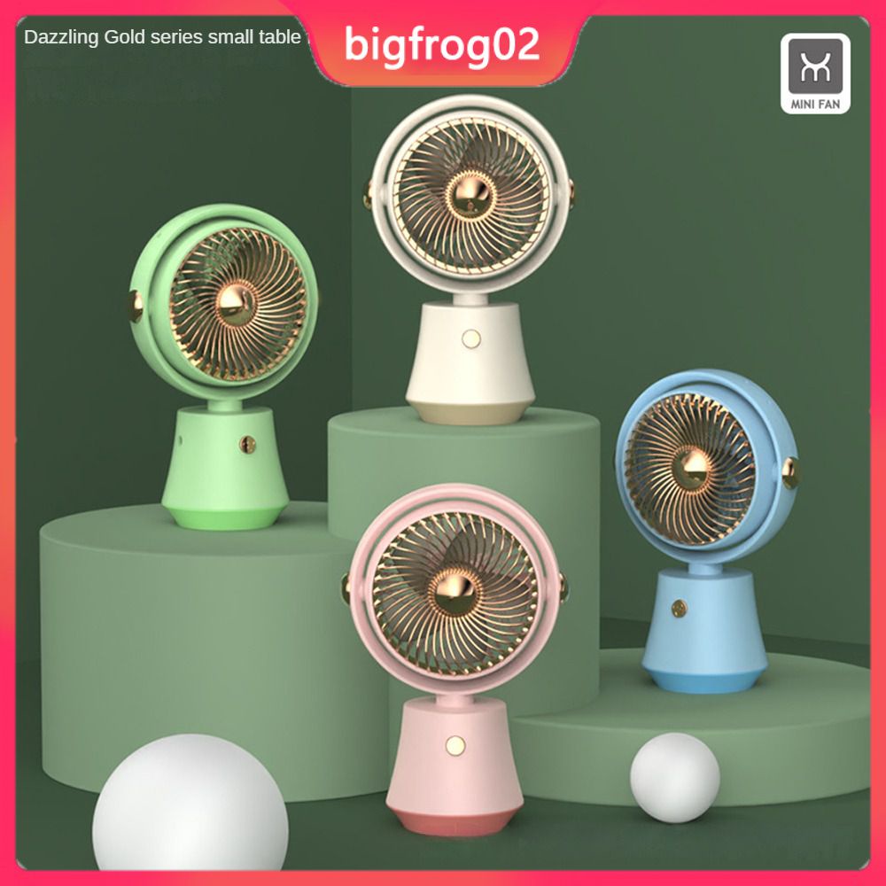 Quạt Để Bàn Mini Sạc USB Tốc Độ Cao Ba Tốc Độ Gió Yên Tĩnh Màu Vàng Kim Mới Dành Cho Văn Phòng