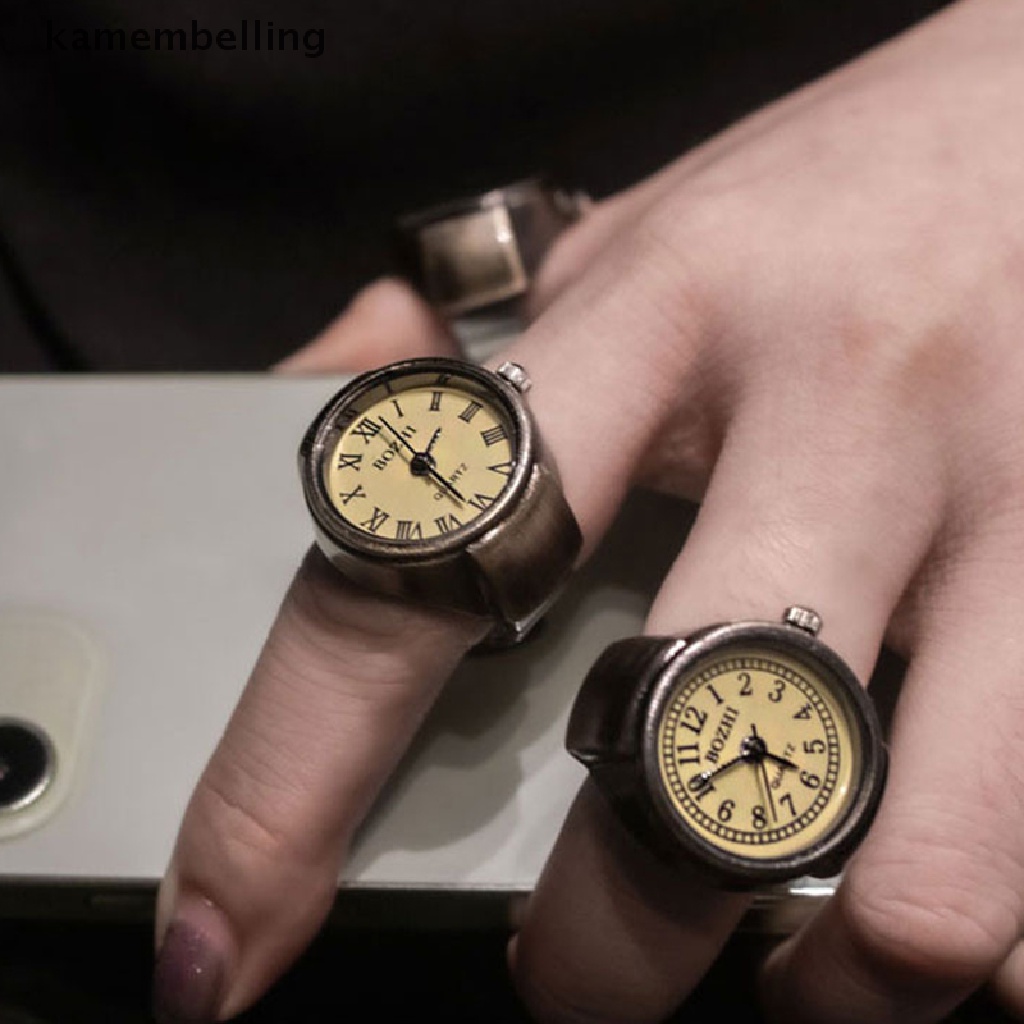 Kamembelling Nhẫn Đồng Hồ Co Giãn Phong Cách Punk Hip hop Cá Tính Cho Cặp Đôi