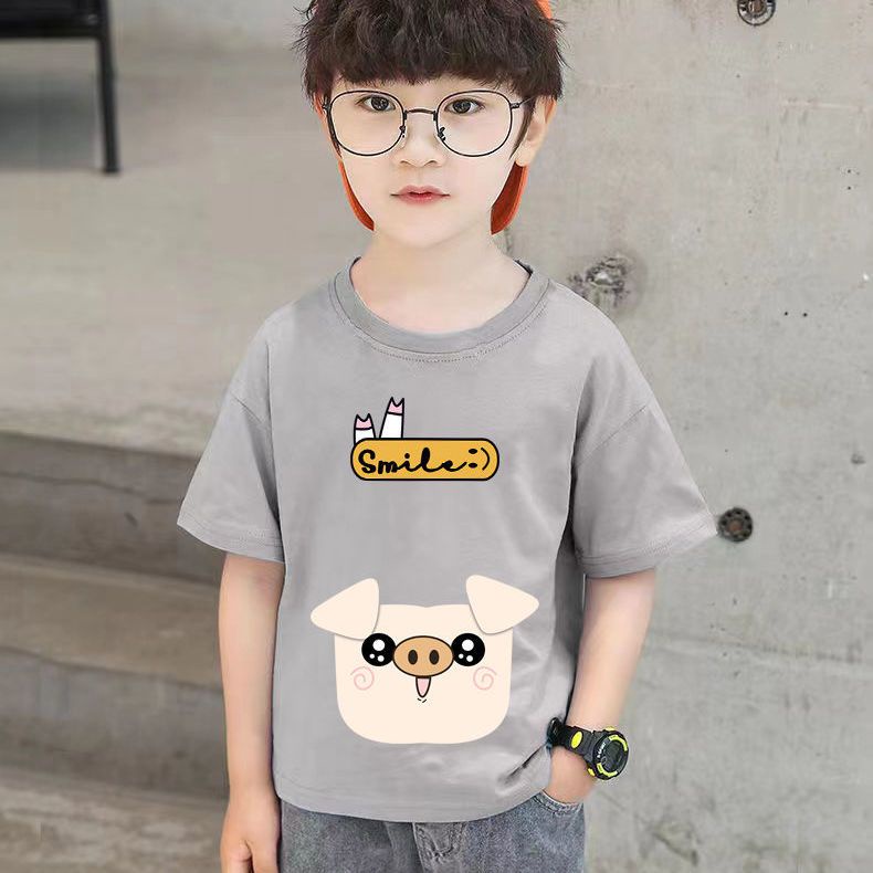 Áo Thun Tay Ngắn Dáng Rộng Thời Trang Cho Bé