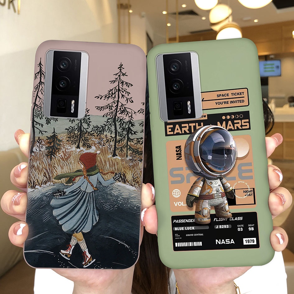 Ốp Điện Thoại Silicon Mềm Mặt Nhám Họa Tiết Bướm / Phi Hành Gia Cho Xiaomi Redmi K60 K60 Pro Bumper 2022 6.67 Inches