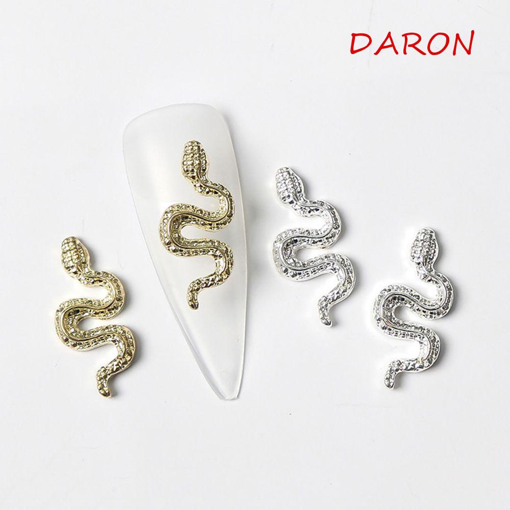 Miếng DáN Trang Trí MóNg 3D|Set 10 Phụ Kiện Trang Trí Móng Tay Nghệ Thuật Hình Rắn Bằng Hợp Kim DIY