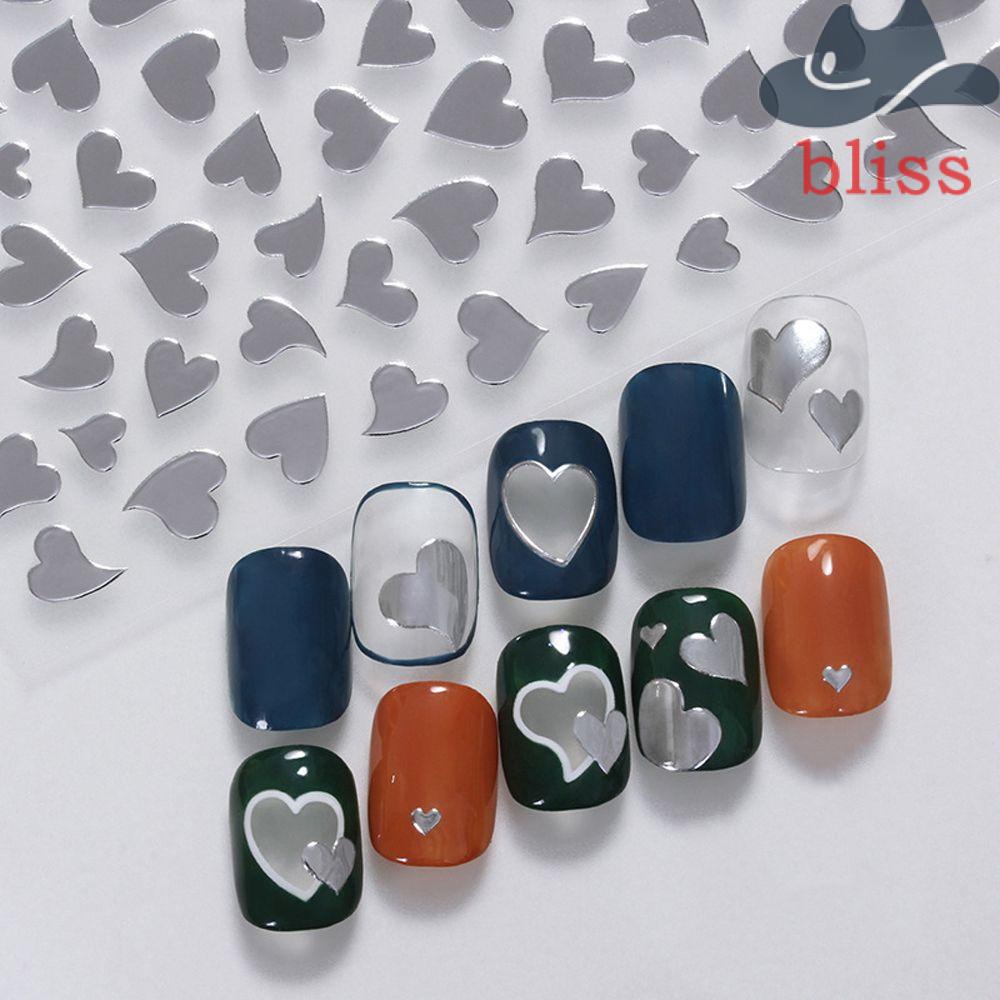 Miếng Dán Trang Trí Móng Tay Họa Tiết Trái Tim Nhiều Màu Phong Cách Hàn Quốc|Miếng Dán Trang Trí Móng Tay Tự Dính Nhiều Màu Sắc DIY