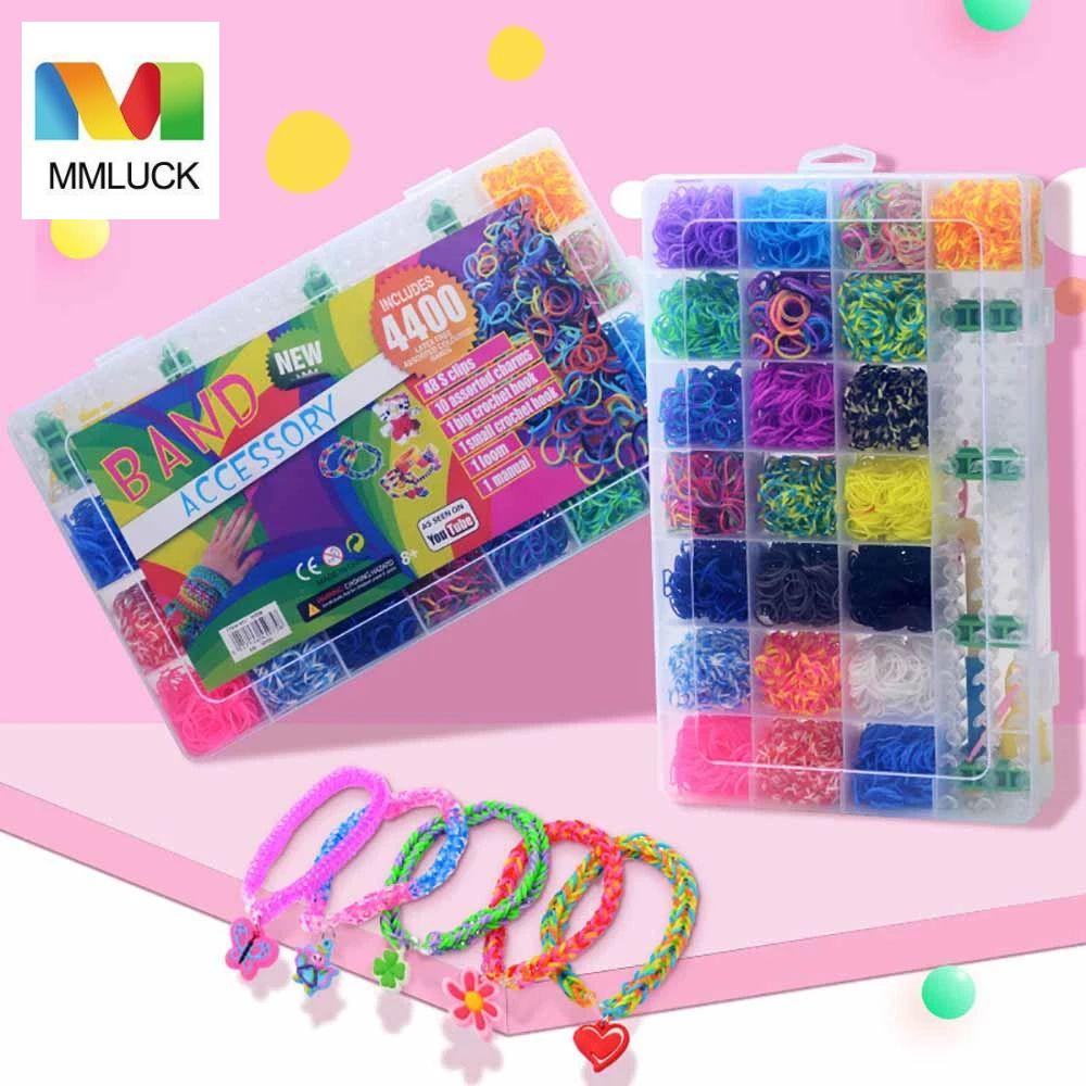 Set 1500 Dây Thun Co Giãn Nhiều Màu Sắc Dùng Để Làm Vòng Đeo Tay Cho Bé Gái