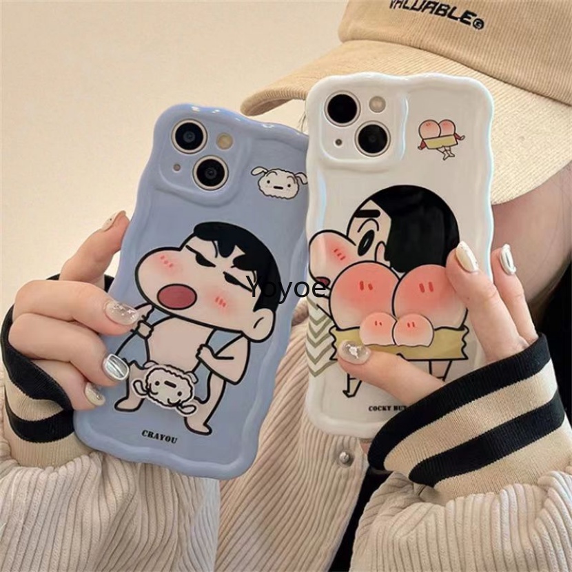 Ốp Điện Thoại Mềm Trong Suốt Chống Sốc In Hình Shin-chan Dễ Thương Cho iPhone 14 13 12 11 Pro Max 7 8 Plus X XS XR SE