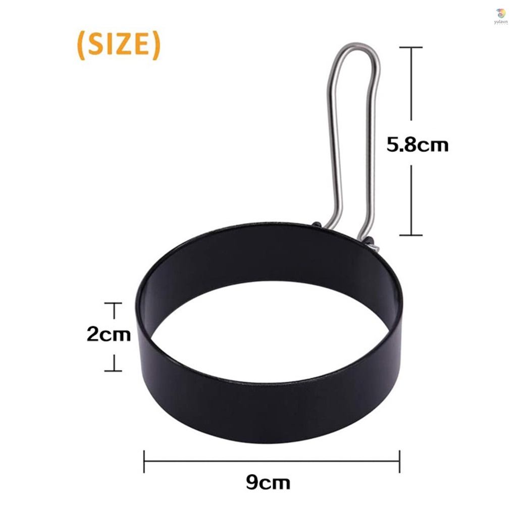 Khuôn Làm Trứng Chiên Hình Tròn Bằng Thép Không Gỉ Chống Dính