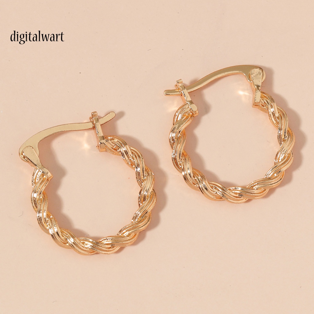 Kỹ Thuật Số| 1 Đôi Bông Tai Thiết Kế Dạng Vòng Xoắn Phong Cách Cổ Điển Cho Nữ